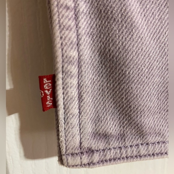 NWT Levi’s Drea Corset Denim Jean Buttoned Purple Tank Crop Top Size Small - Picture 8 of 15